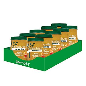 10-Pack 4-Oz Beech-Nut Organic Stage 2 Baby Food Jars (Apple, Pumpkin, & Granola Puree) $7.12 w/ S&S+ Free Shipping w/ Prime or on $35+