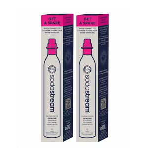 2-pk SodaStream 60L Quick Connect Spare CO2 Cylinders for Sparkling Water Makers  + Free Shipping