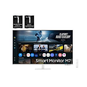Samsung EPP/EDU: 43" Samsung M70F 4K 60Hz VA Samsung Vision AI Smart Monitor (White) $249.99 + Free Shipping