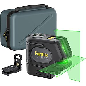 [Prime] Fanttik D2 APEX 100' Self-Leveling Cross Line Laser Level with Plumb Points $49.99 + Free Shipping
