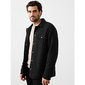 Banana Republic Factory: Men's Sherpa Lined Shirt Jacket $35.36, Men's Sherpa Jacket $38.08 + Free Shipping