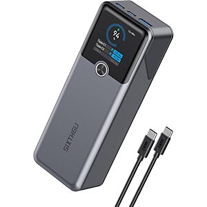 200W SIXTHGU 20,000mAh 3-Port Portable Laptop Power Bank (2x USB-C, USB-A) $49.99 + Free Shipping