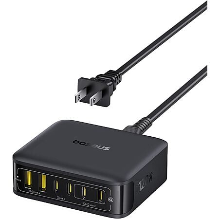 Baseus 120W GaN 6-Port Desktop Charging Station (4x USB-C & 2x USB-A) $29.99 + Free Shipping