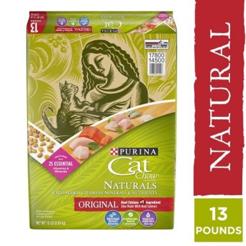 13 Lb Purina Cat Chow Naturals Original W Real Chicken Salmon