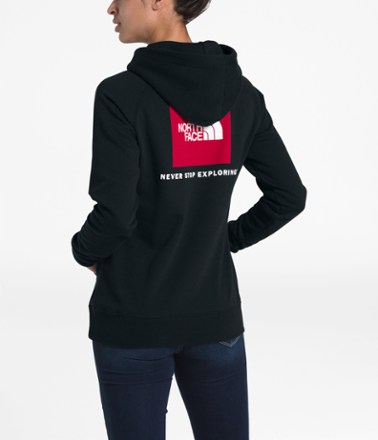 north face red box hoodie women's