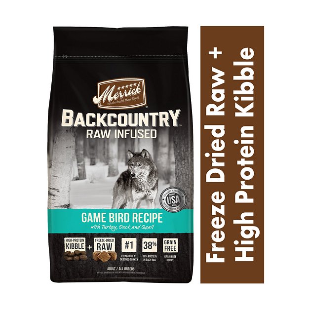 12 Lbs Merrick Backcountry Freeze Dried Raw Grain Free Dry Dog Food Game Bird Recipe 22 80 Or Less W Autoship Free Shipping 49 Slickdeals Net