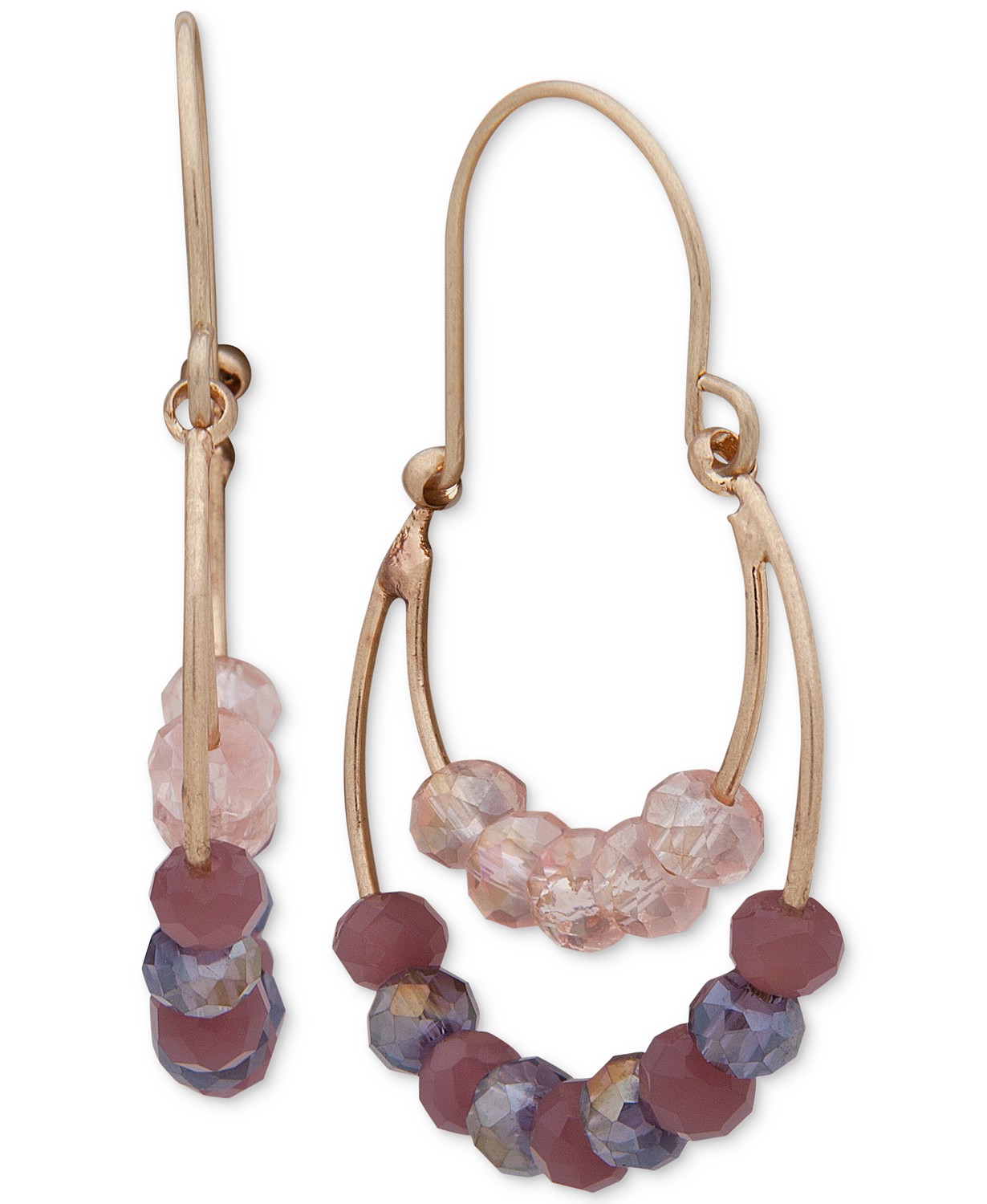 Lonna & Lilly Women's Jewelry: Beaded Double-Row Drop Earrings $7.70, Flower Cluster Stud Earrings $7.70, Druzy Stone Slider Cuff Bracelet $9.80 & More + F/S $25+