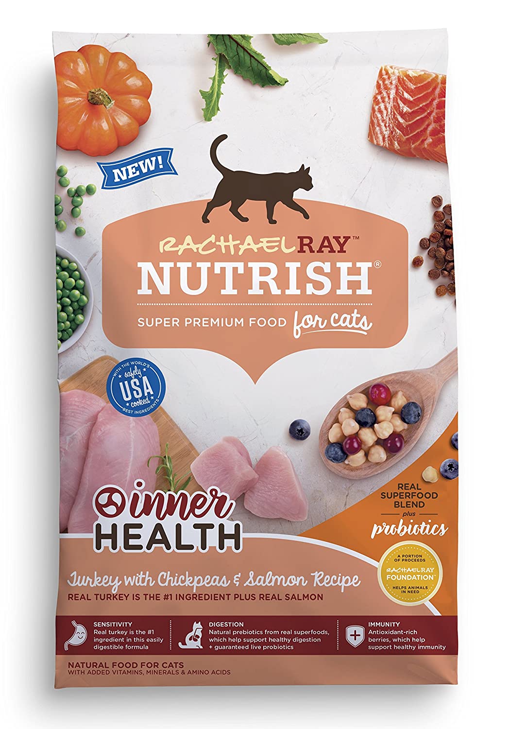 14 Lbs Rachael Ray Nutrish Inner Health Superfood Blends Dry Cat