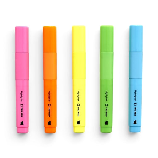 5-Pack Tru Red Highlighters (various styles) $2 + Free Shipping
