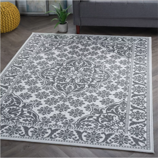 5' x 7' Tayse Rugs Francesca Traditional Oriental Ivory Non-Skid Area Rug $40.55 + Free Shipping $49+