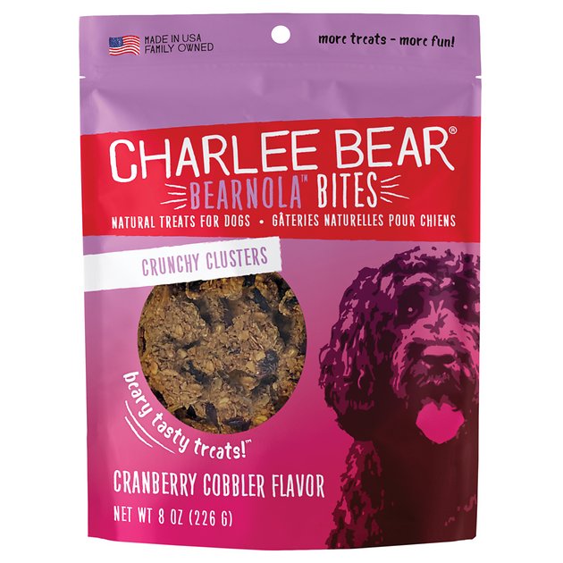 8 Oz Charlee Bear Bearnola Bites Cranberry Cobbler Flavor Dog Treats 5 40 Or Less W Autoship