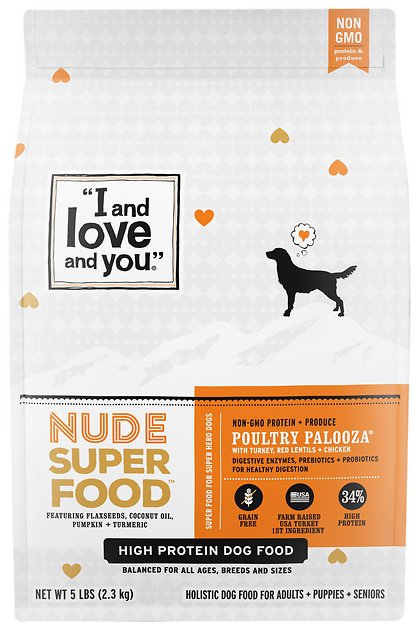 5-Lbs I and Love and You Nude Super Food Dry Dog Food $6 w/ S&S + Free Shipping w/ Amazon Prime or Orders $25+
