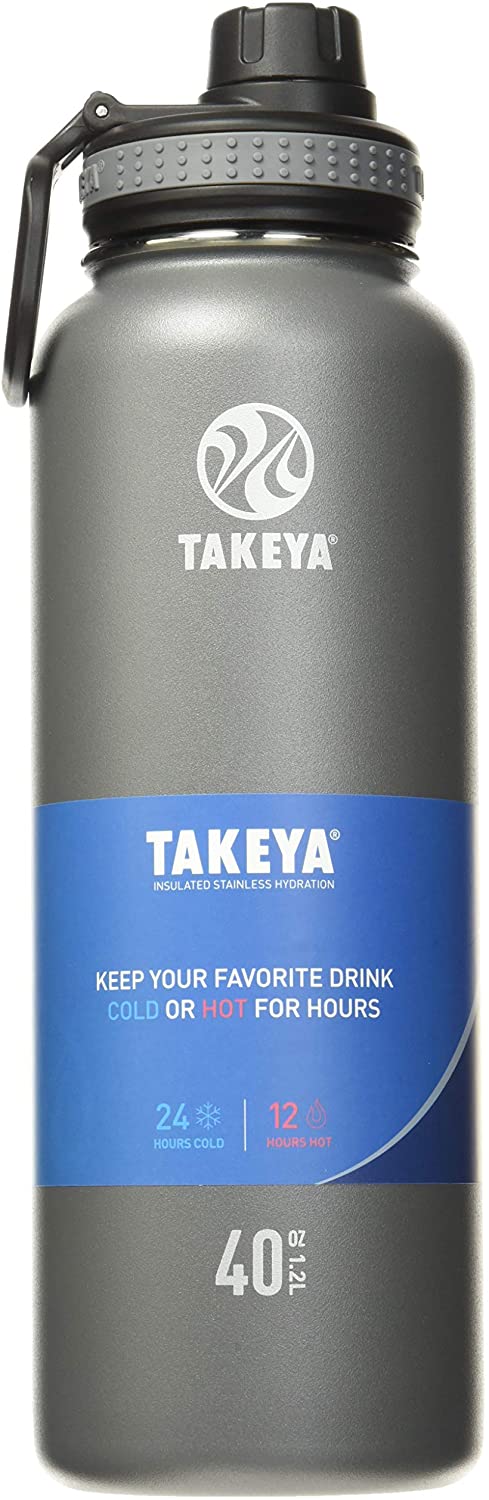 40-Oz Takeya Vacuum-Insulated Stainless-Steel Water Bottle (Graphite) $14.70 + Free Shipping w/ Amazon Prime or Orders $25+