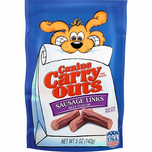 Canine Carry Outs Dog Treats [Sausage Links] $0.80 or less