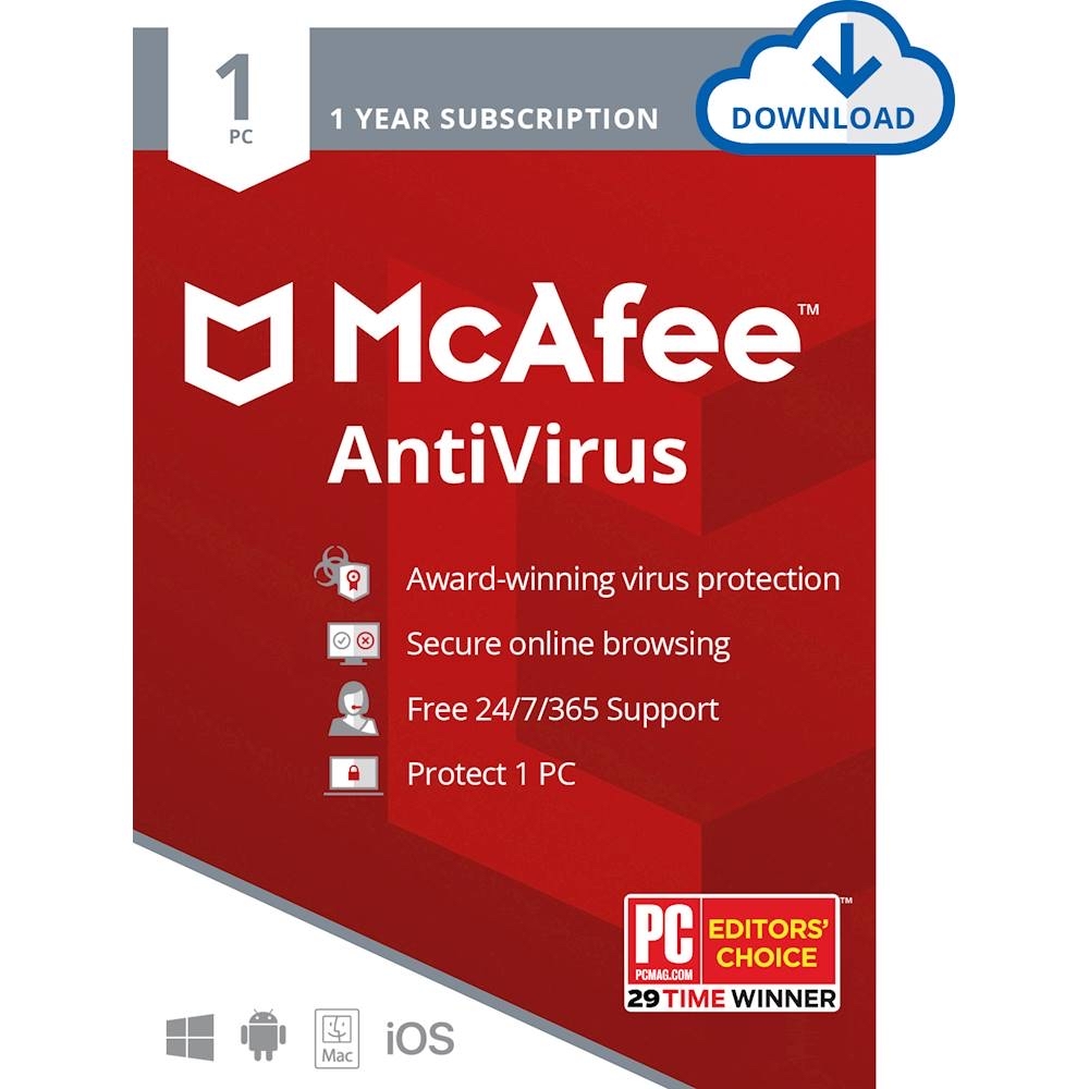 McAfee AntiVirus Windows [Digital] MCA950800F041