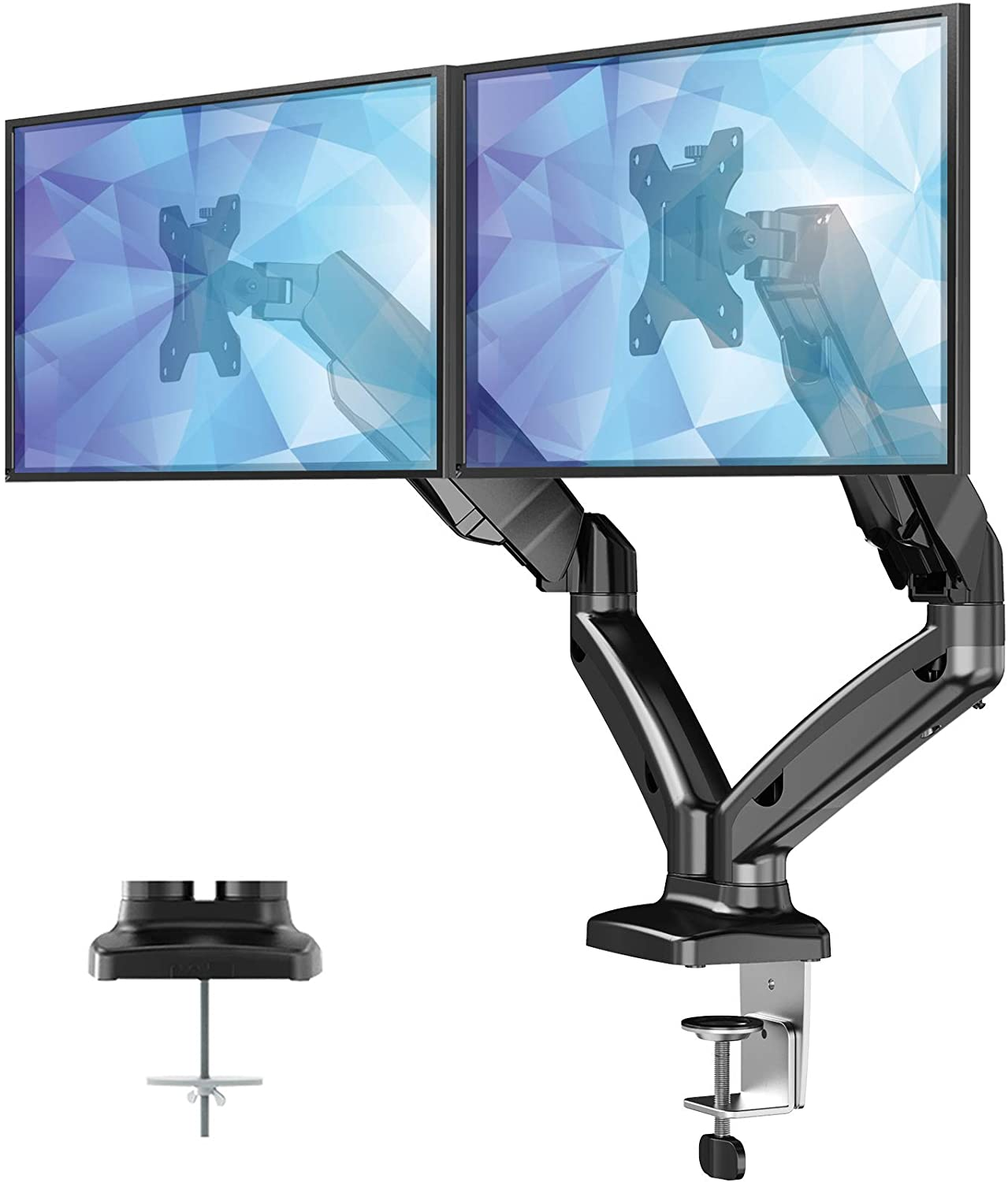 Amazon.com : HUANUO Dual Monitor Stand - Gas Spring, for 13" to 27" Screens - Each Arm Holds Up to 17.6lbs $13.54