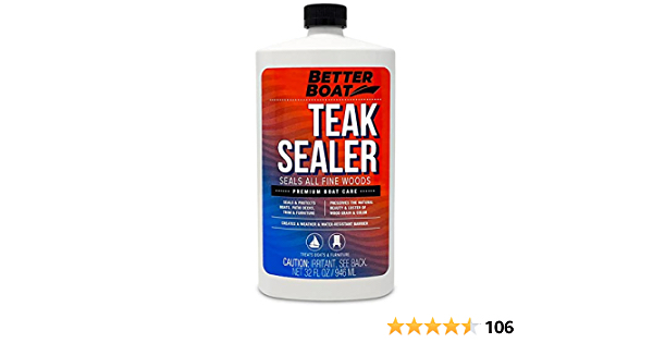 Teak Sealer for Teak and Other Fine Woods Boats and Acacia Wood Furniture Seal Marine Deck and Oil 32oz - $26.99