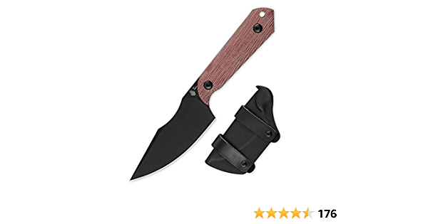 Kizer/Maverick Customs Harpoon Fixed-blade Knife D2 Blade with Red Micarta Handle - 1040E1 - $41