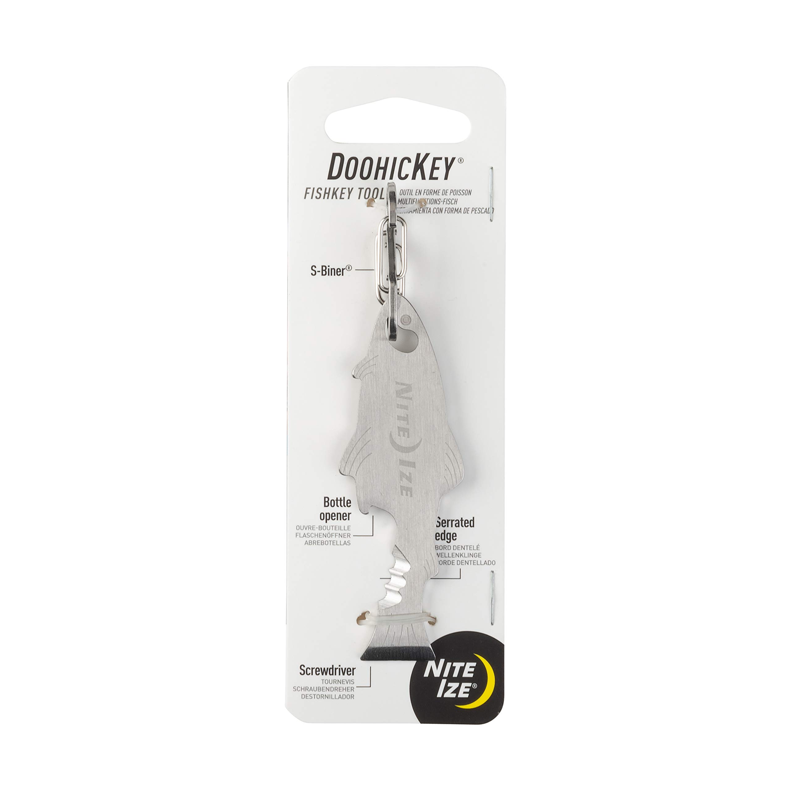 Nite Ize DoohicKey FishKey Key Tool Keychain Multi-Tool, Stainless, 1-Pack - $1.29