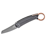 CRKT Jesper Voxnaes Ibi Flipper Knife 2.706&quot; D2 Blade Black G10 Handles Copper Ring - $24.95
