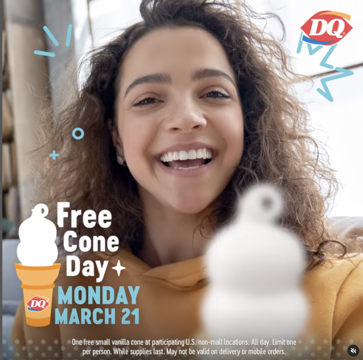 Small Vanilla Dairy Queen Ice Cream Cone