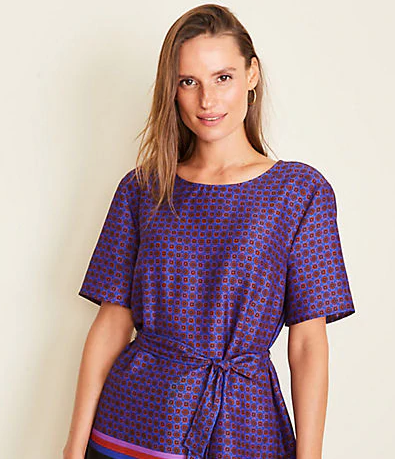 Tipped Tie Waist Tee for $69.50 @ anntaylor
