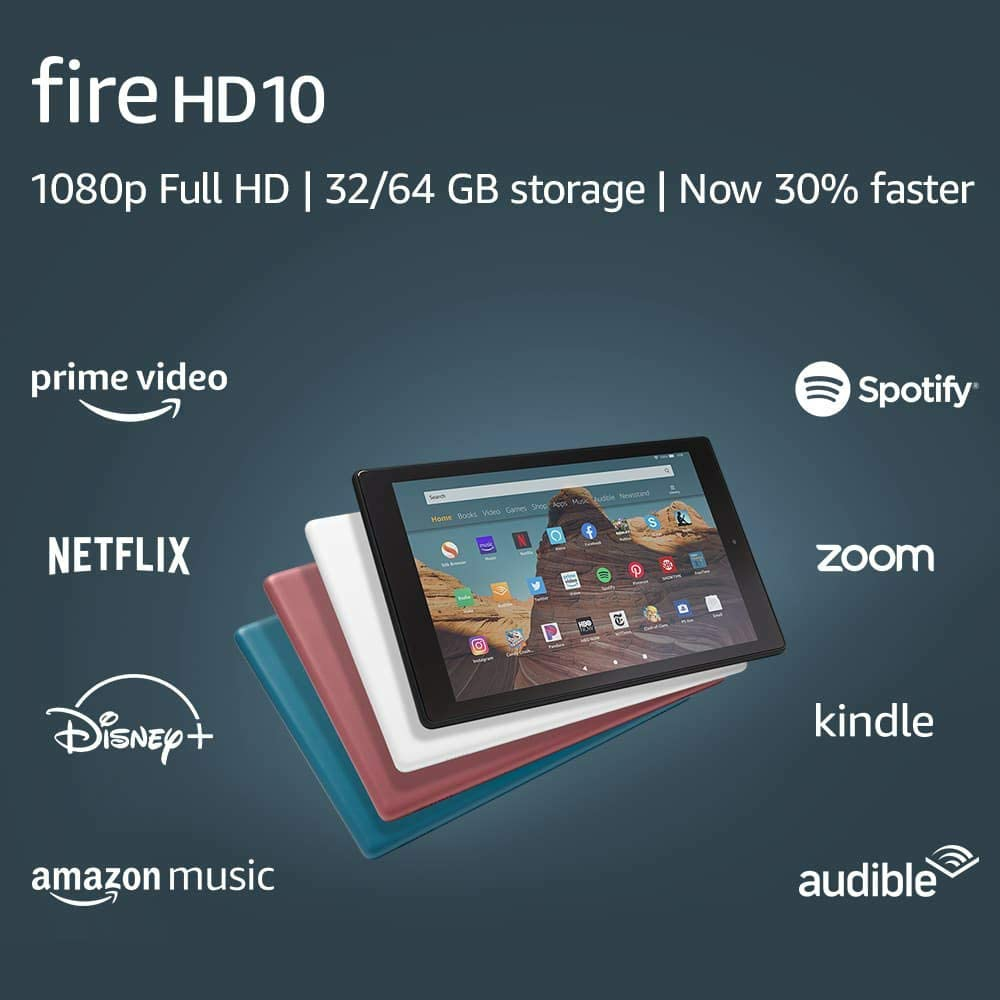 79.99 Amazon.com: Fire HD 10 Tablet (10.1" 1080p full HD display, 32 GB) – Black: Kindle Store
