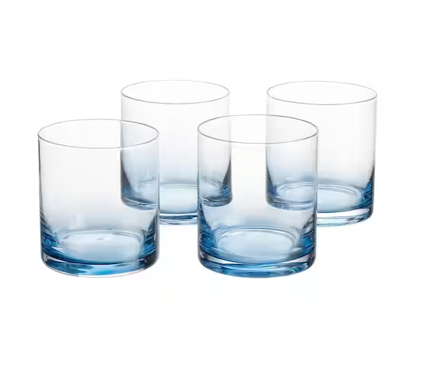 Skylar 12.4 oz. Midnight Blue Ombre Double Old-Fashioned Glasses (Set of 4) $12.49 + Free Shipping