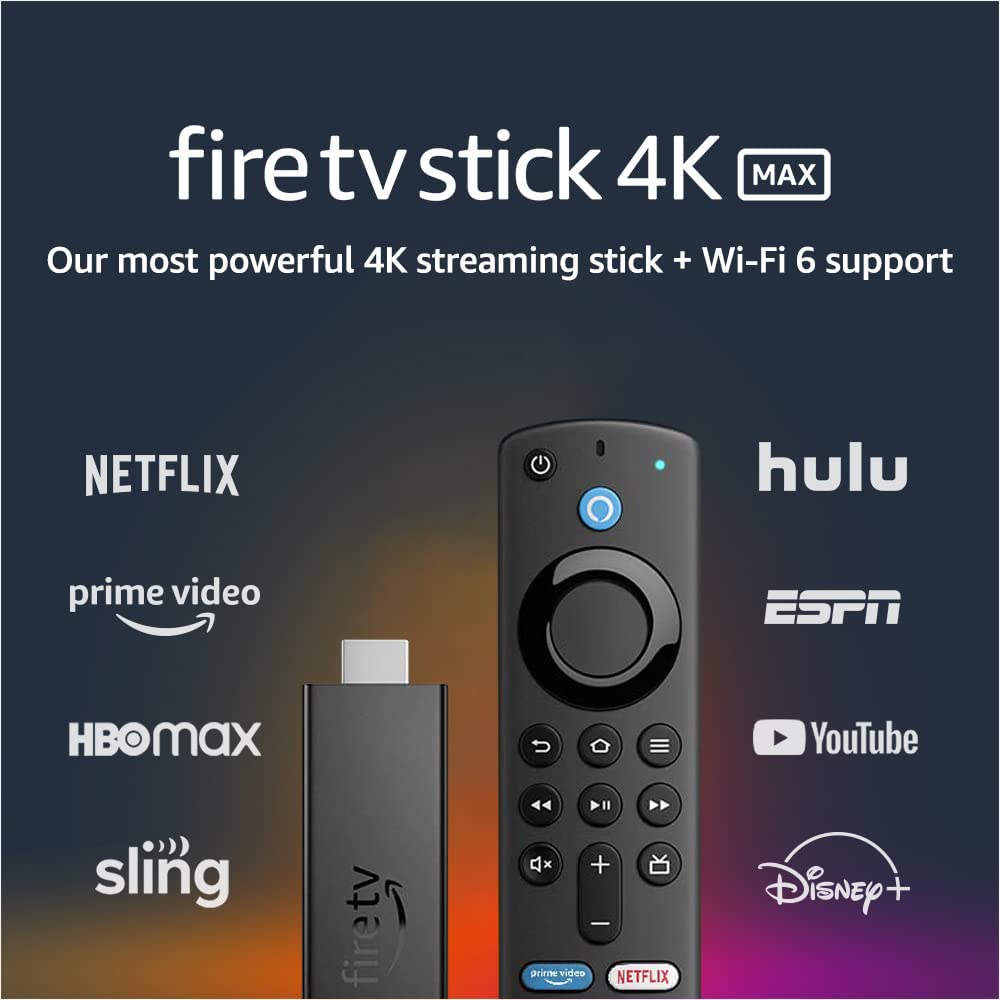 Fire TV Stick 4K Max streaming device, Wi-Fi 6 for $34.99 + Free Shipping