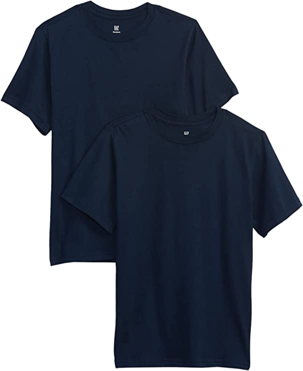 GAP Boys' 2Pack Undershirt Tee TShirt (colors Blue or Light Heather