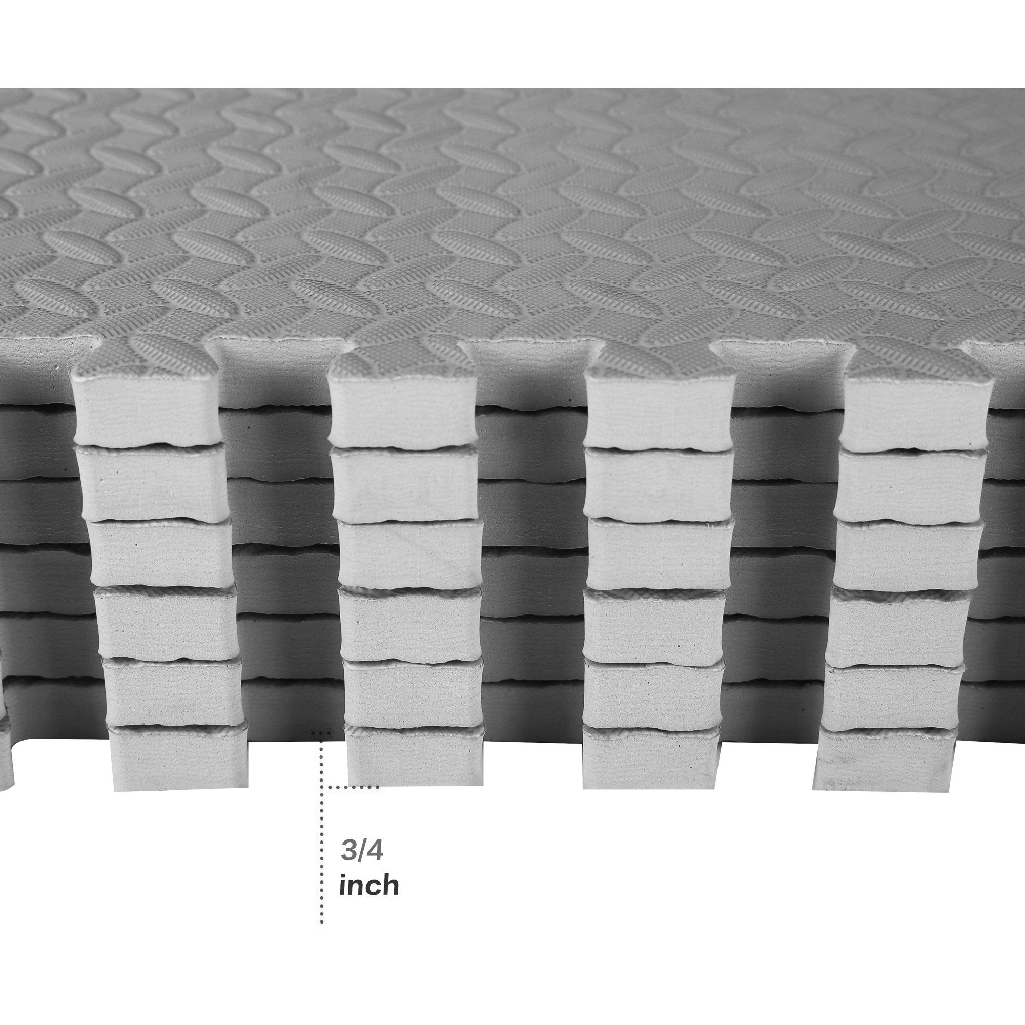 3/4" EVA Interlocking Foam Exercise Mats 24 SQ. FT. - Grey $22 at Walmart.com