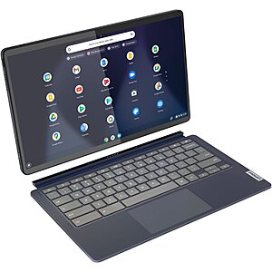 Lenovo - Chromebook Duet 5-13.3 OLED Touch Screen Tablet - 8GB Memory -  128GB SSD - with Keyboard - Abyss Blue