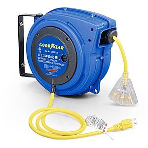 Goodyear Extension Cord Reels (12AWG x 40 FT (SJTOW Cable) w/LED Light-Up Tap) $89.99
