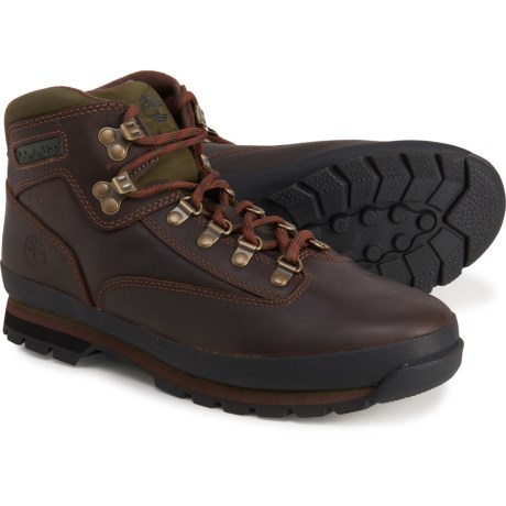 Men's Timberland Euro Hiker Boots - Full Grain Leather (Brown) - $59.99