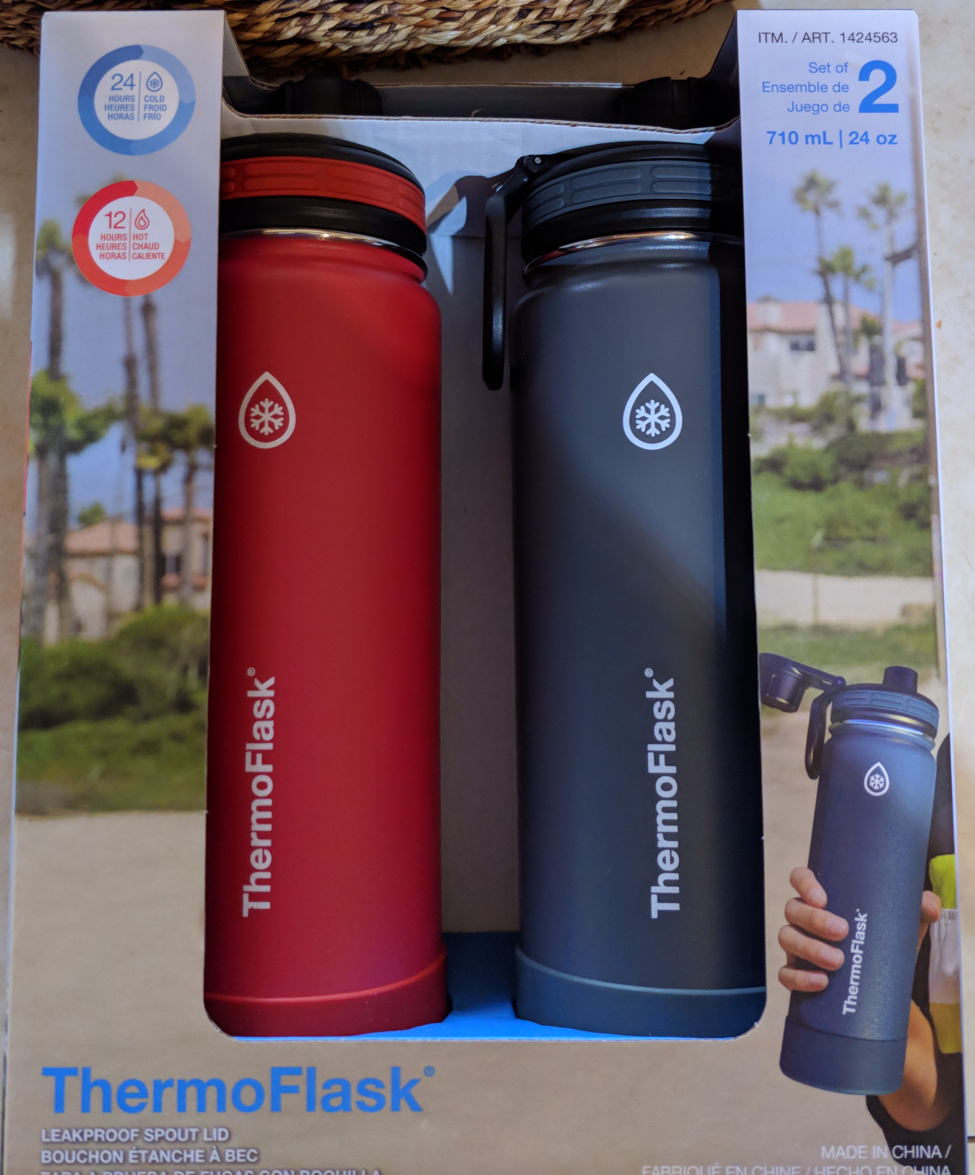 YMMV $9.97 Costco in store- ThermoFlask 24oz Insulated Water Bottle with  Spout Lid, 2-pack
