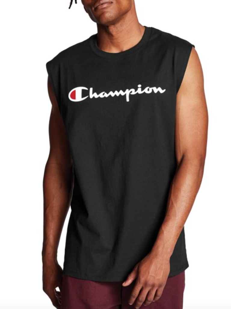 Champion Men's Script Logo Classic Jersey Muscle Tee $8 or Graphic Tee Shirt $11.50 + Free S/H $35+