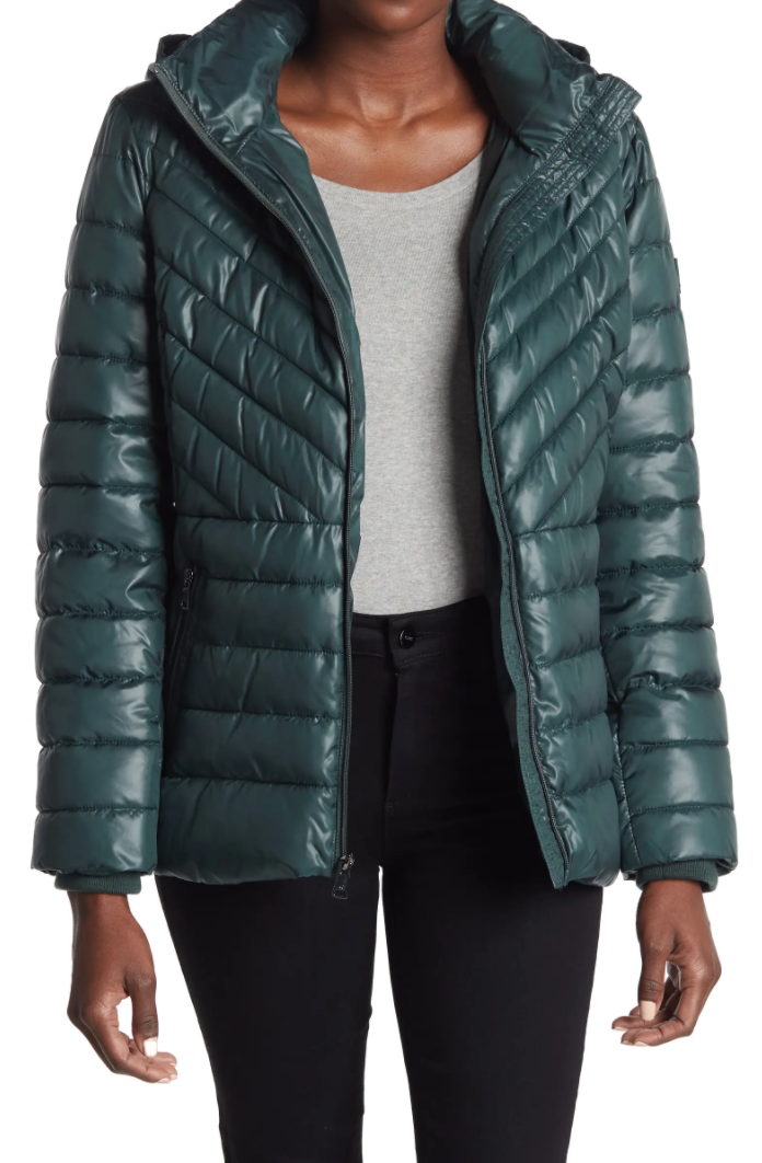Kenneth Cole New York Women's Short Puffer w/Hood $50 & More + Free Store Pickup at Nordstrom Rack or Free S/H on $89+