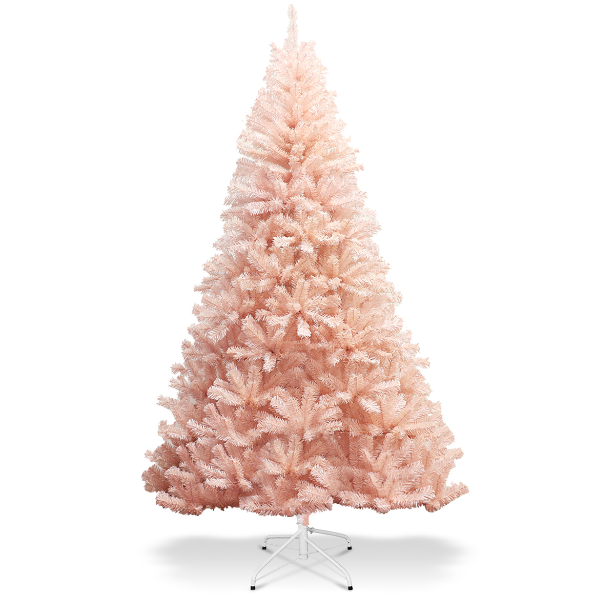 6' Costway Pink Unlit Fir Hinged Full Metal Christmas Tree $70 + Free Shipping