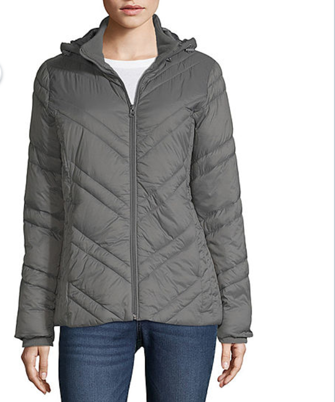 Xersion Women's Water Resistant Lightweight Puffer Jacket $21.24, Jeans from $11.04, & Tee's from $3.39 + Free Ship to Store $25+ at JCPenney