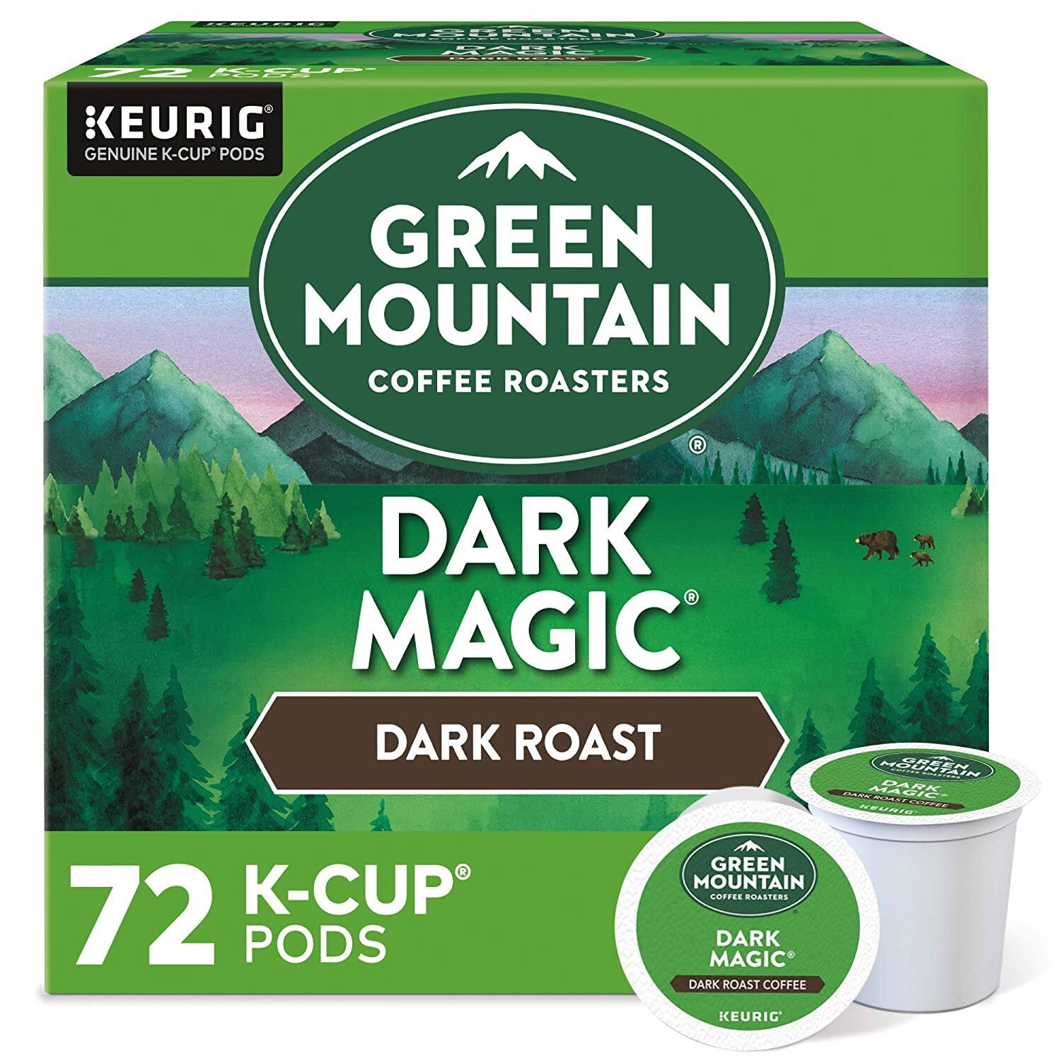72-Count Green Mountain Coffee K-Cups: Nantucket Blend $21, Dark Magic ...