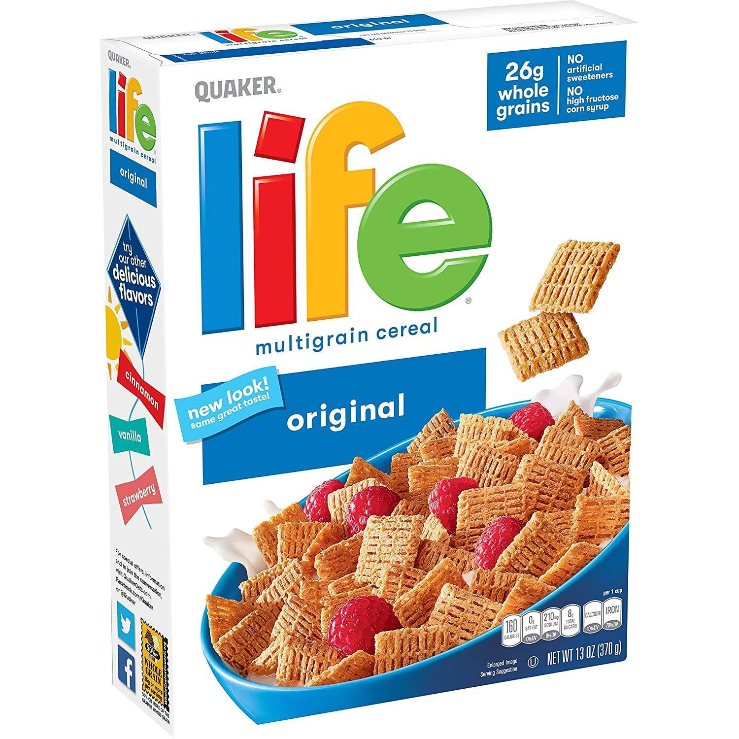 3-Pack 13-Oz Quaker Life Breakfast Cereal (Original) $4.85 w/ S&S + Free Shipping w/ Prime or on $25+