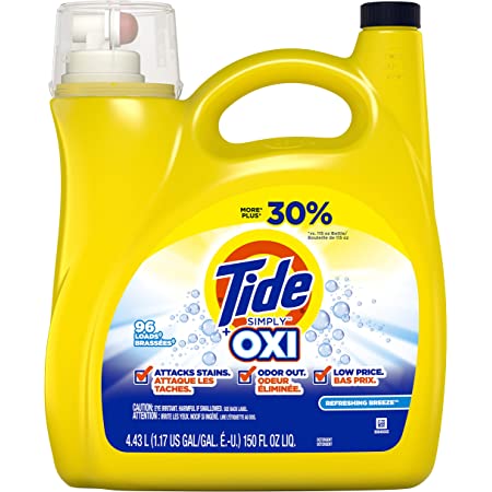 150-Oz Tide Simply + Oxi Liquid Laundry Detergent (Refreshing Breeze) $8.99 + Free Shipping w/ Prime or on $25+