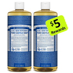 2-Pk 32oz Dr. Bronner's Pure Castile Soap (Various Scent) + $5 Walgreens Rewards $20.50 &amp; More + Free Store Pickup
