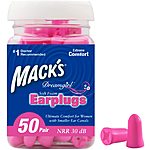 50-Pairs Mack's Dreamgirl Soft Foam Earplugs (Small) $6.30 w/ Subscribe &amp; Save