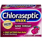 1-Oz Chloraseptic Max Strength Sore Throat Spray (Wild Berries) $2.38 or Lozenges $2.62 w/ S&amp;S + Free Shipping w/ Prime or on $25+
