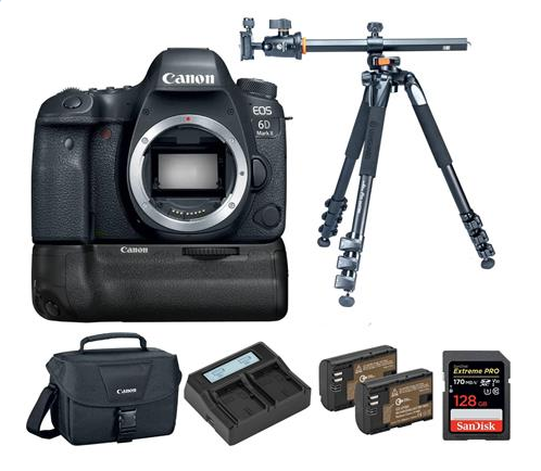 Canon EOS 6D Mark II DSLR Body + BG-E21 Battery Grip + Alta Pro 264AT Tripod $1199