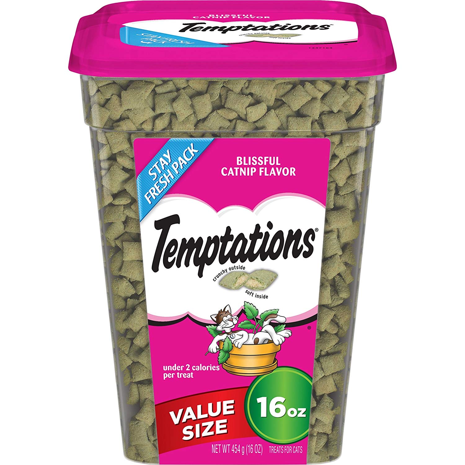 16 Oz Temptations Classic Crunchy And Soft Cat Treats Catnip