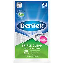 270-Ct DenTek Triple Clean Floss Picks $3, 96-Ct DenTek Slim Brush Interdental Cleansers (Extra Tight) $5.70 + Free Shipping