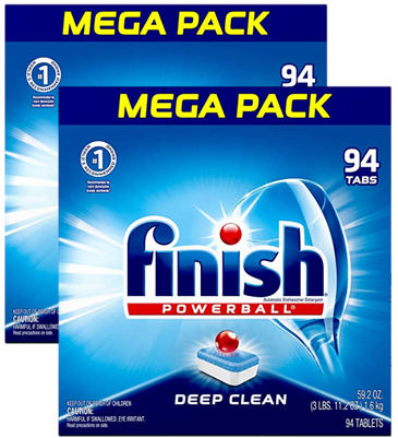 94 Count Finish Powerball Dishwasher Detergent Tablets Fresh