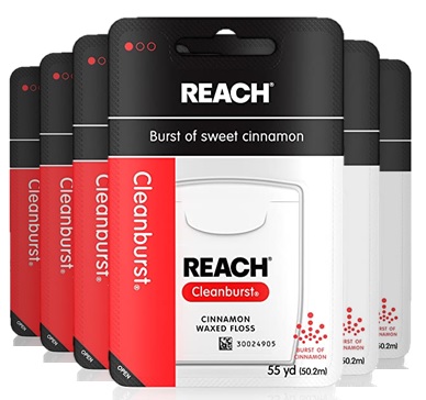 6-Pack 55-Yards Reach Cleanburst Waxed Dental Floss (Cinnamon Flavored) $5.82 + Free Shipping w/ Prime or $25+